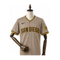 San Diego Padres MLB – Camisa Oficial Segunda (Away) frente manequim fundo branco