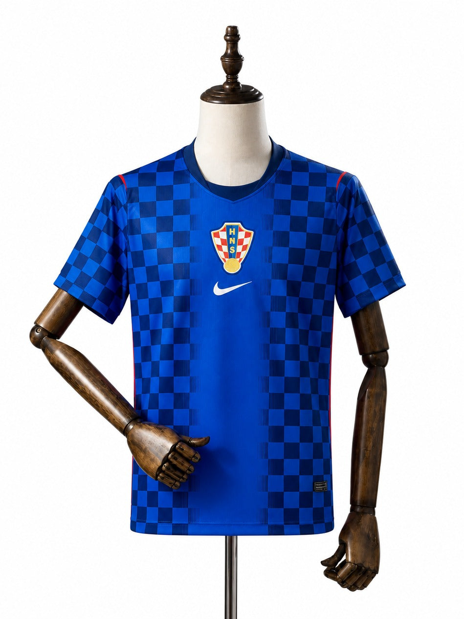 Camisa Seleção Croácia - 2º Uniforme Torcedor 2026 frente manequim fundo branco