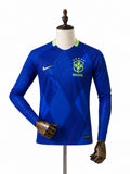 Camisa Brasil Azul Manga Longa ( edição especial ) manequim fundo branco