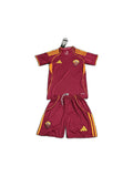 Camisa 2025-26 AS Roma Home Infantil frente fundo branco
