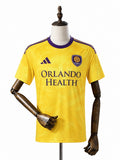 Camisa Orlando City - 2º Uniforme Torcedor 2026 frente manequim fundo branco
