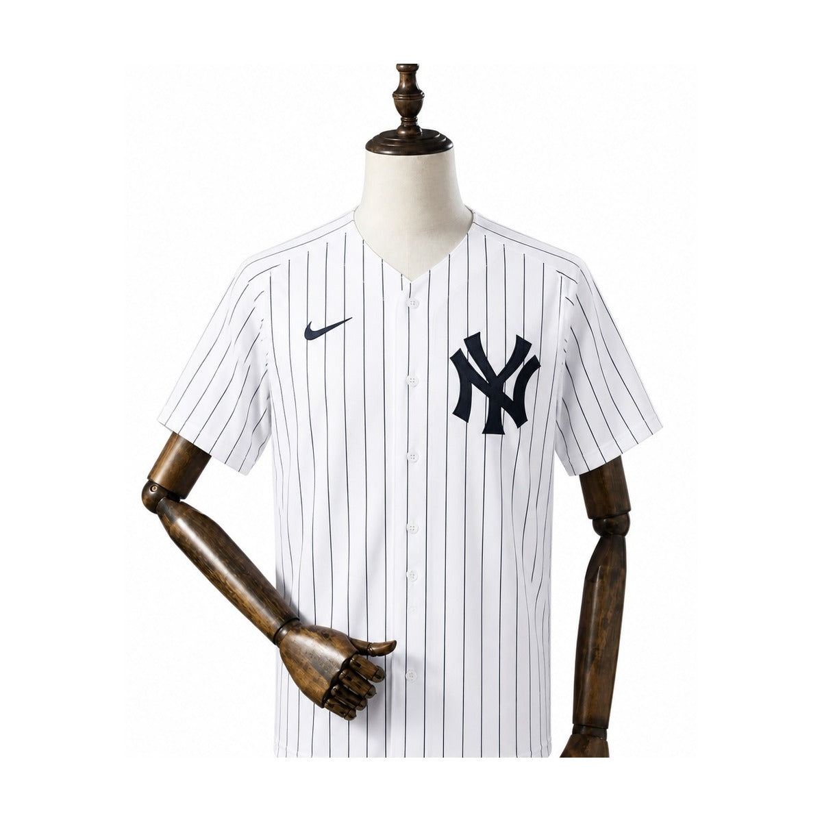 New York Yankees MLB – Camisa Oficial Primeira (Home) frente manequim fundo branco