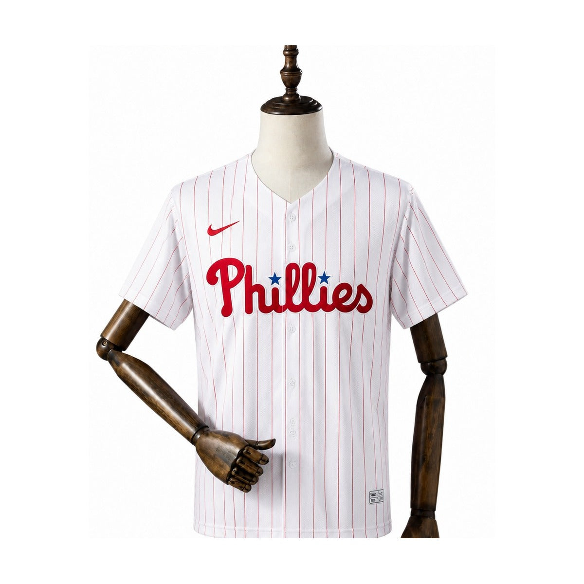 Philadelphia Phillies MLB – Camisa Oficial Primeira (Home) frente manequim fundo branco
