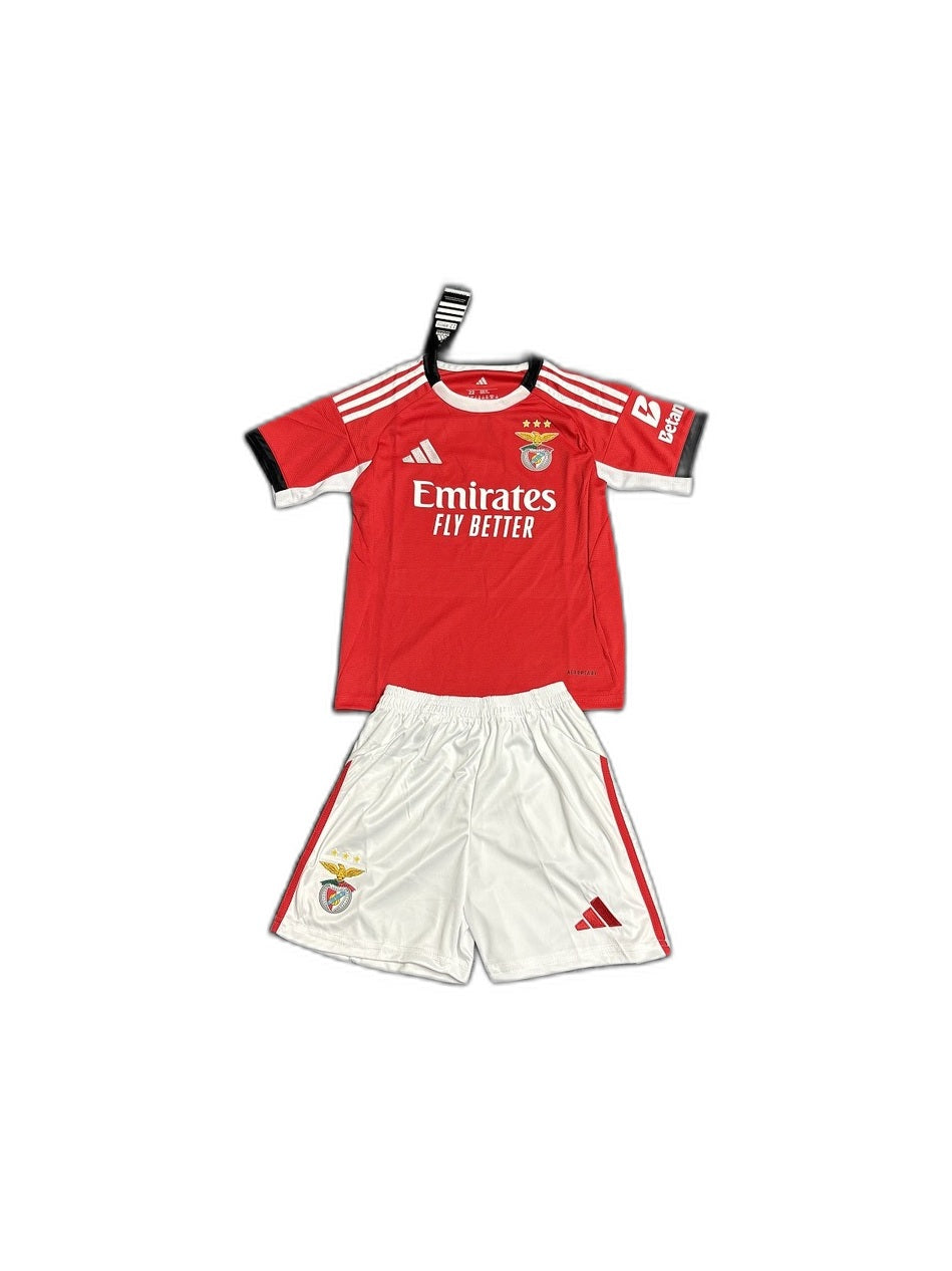 Camisa 2025-26 Benfica Home Infantil frente fundo branco