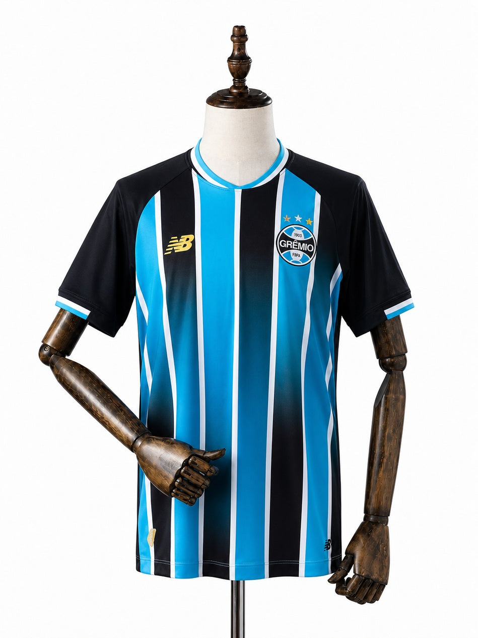 Grêmio 26/27 Home Jersey front wood mannequin white background