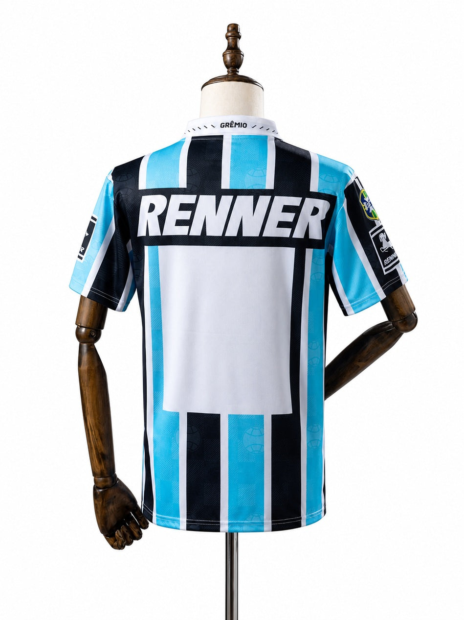 Grêmio 97/98 Home Retro Jersey back wood mannequin white background