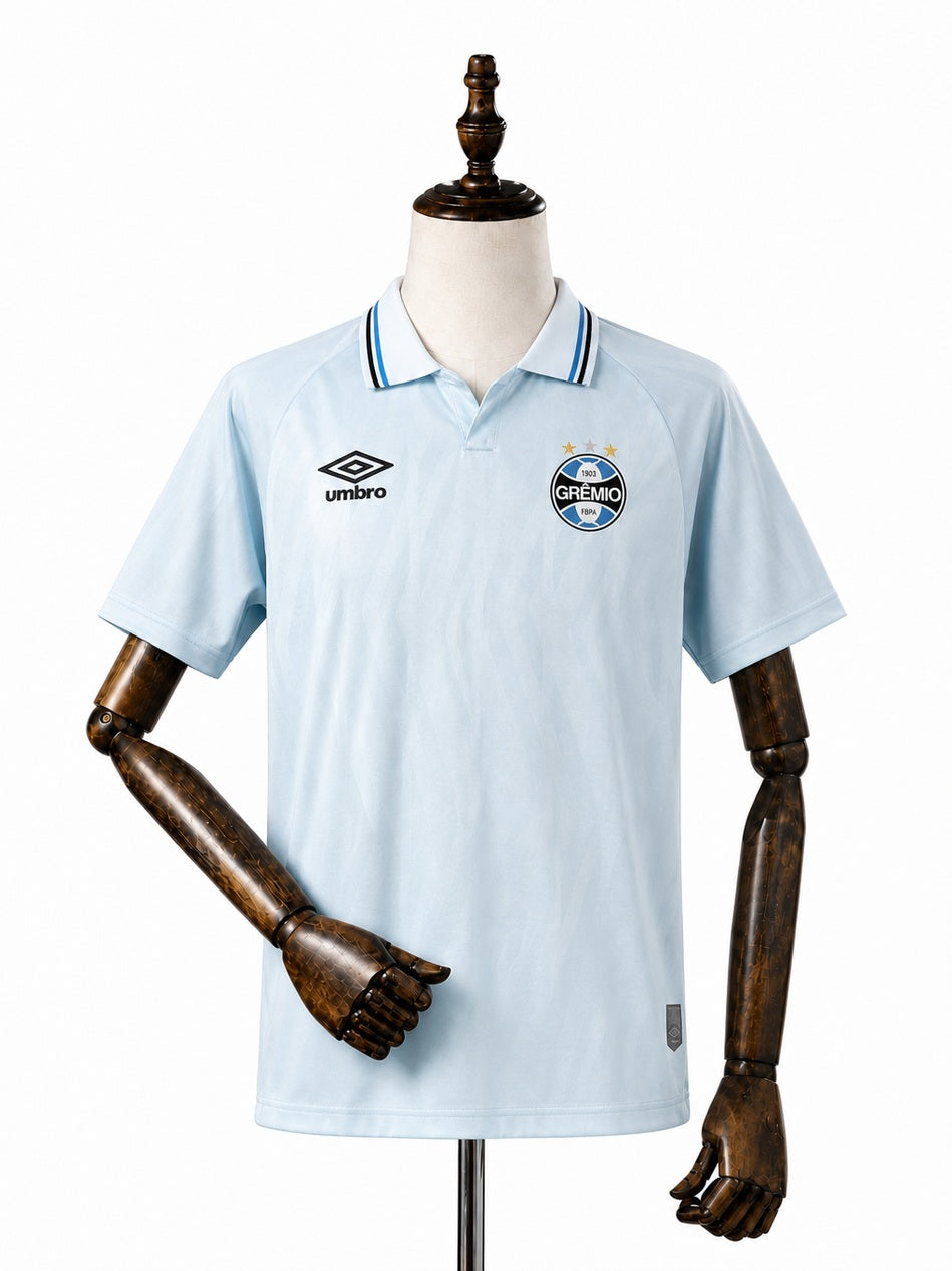 Grêmio Away Jersey front wood mannequin white background