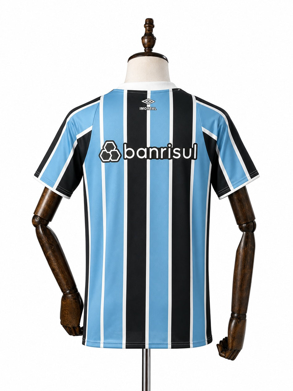 Grêmio Home Jersey back wood mannequin white background