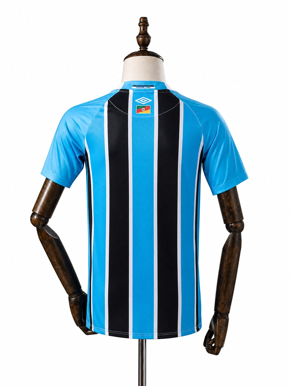 Grêmio Home Player Version Jersey back wood mannequin white background