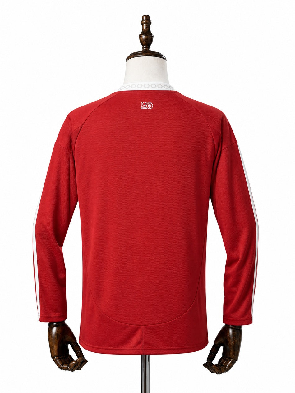 Internacional 2025 Brazil Internacional Home long sleeve Jersey back wood mannequin white background
