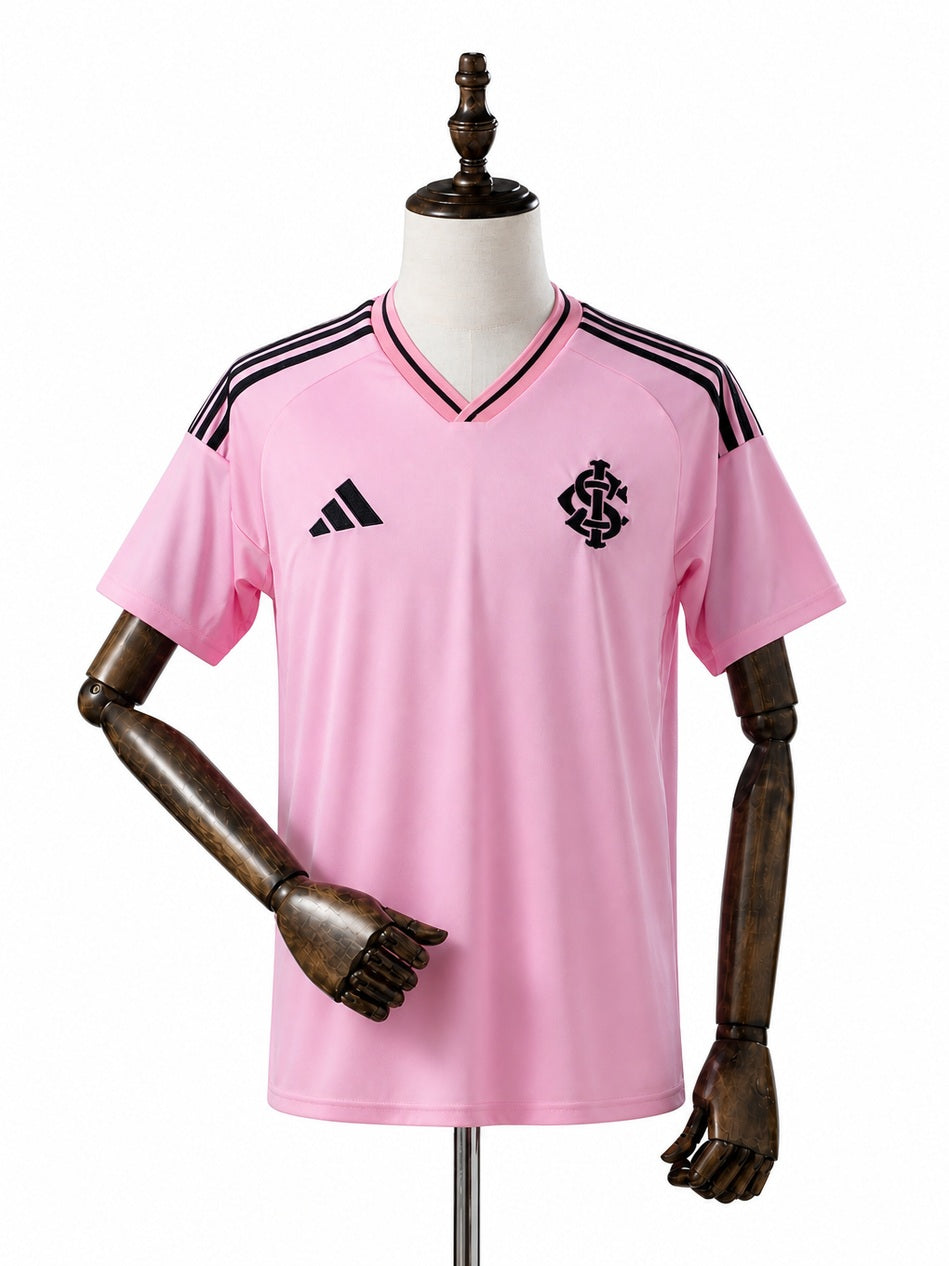 Internacional 2025 Pink Jersey front wood mannequin white background