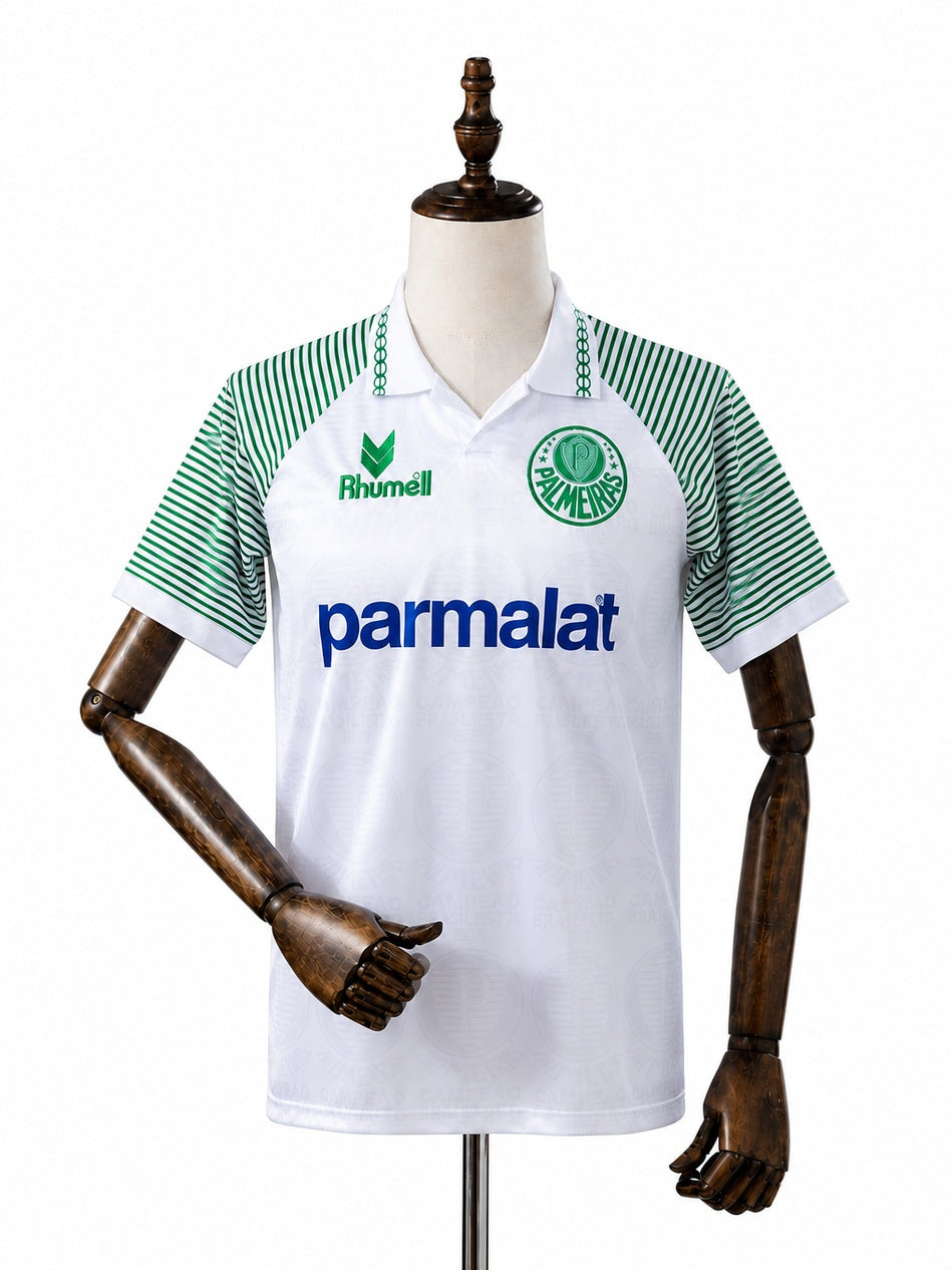 Palmeiras 1992/93 Away Retro Jersey front wood mannequin white background