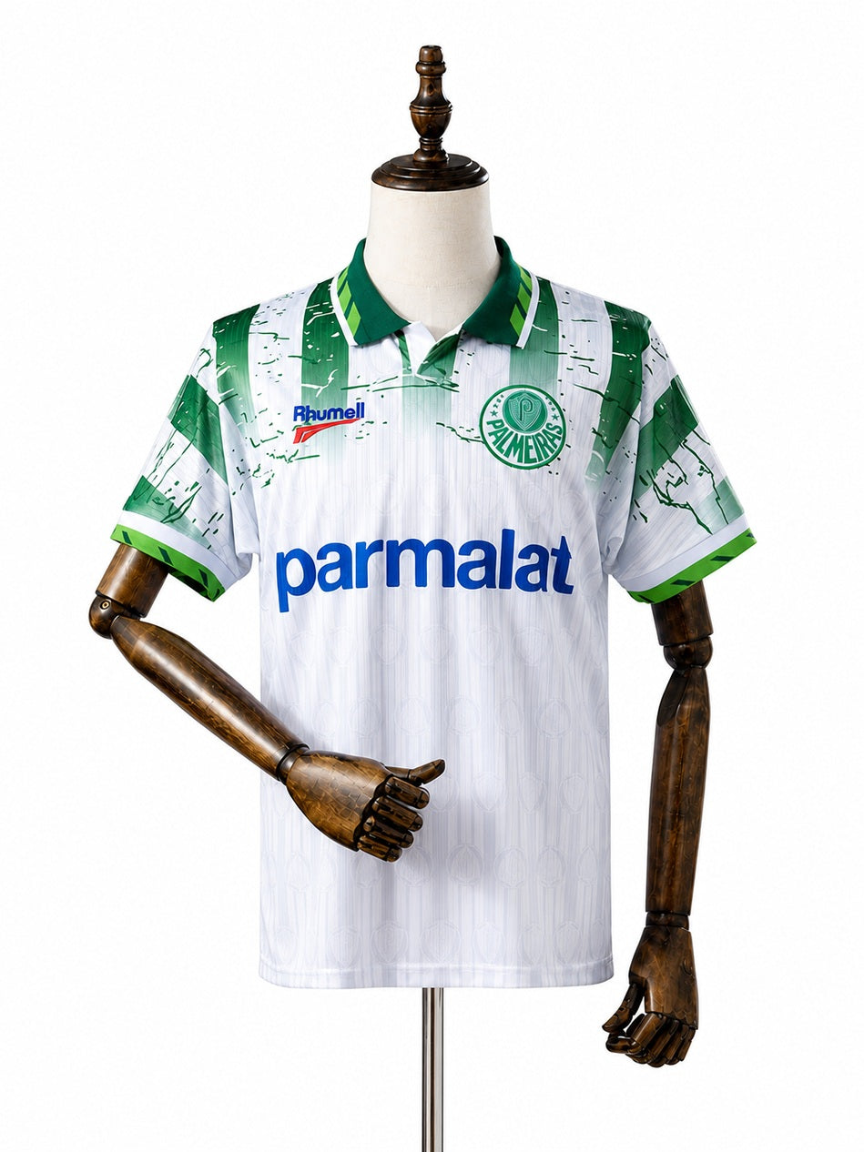 Palmeiras 1996 Away Retro Jersey front wood mannequin white background