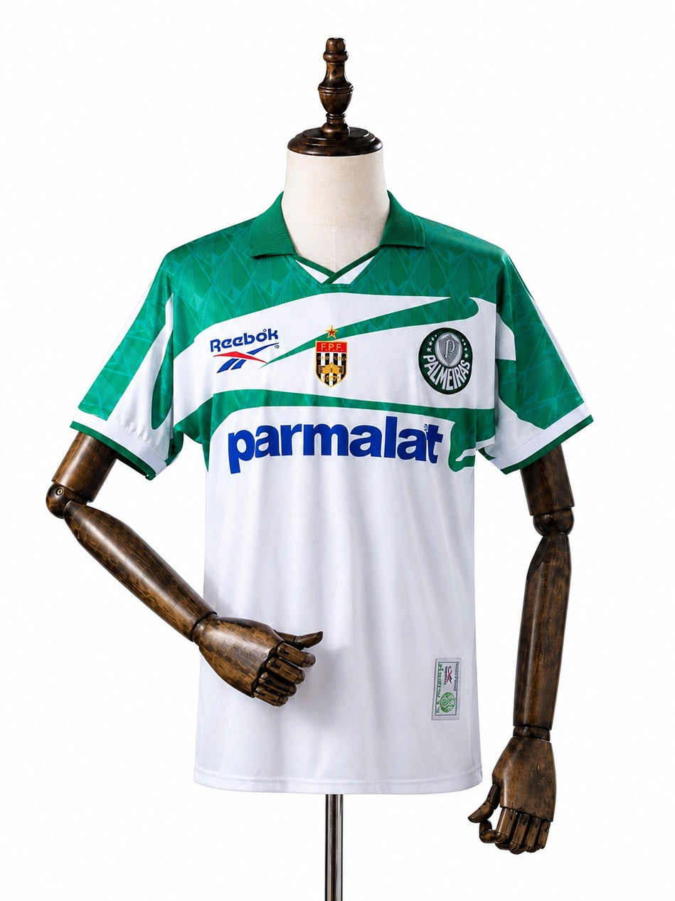 Palmeiras 1996 Third Away Retro Jersey front wood mannequin white background