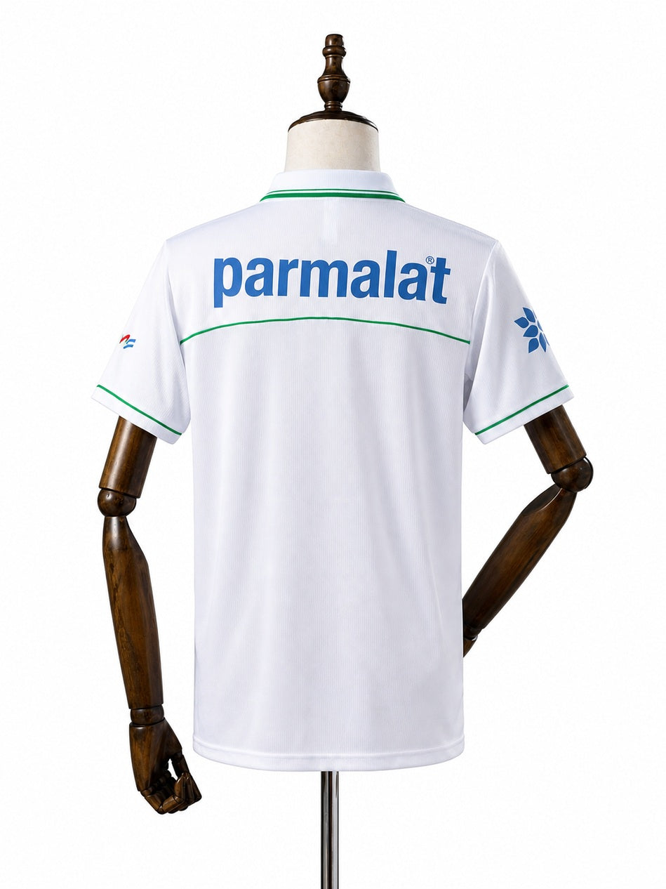 Palmeiras 1999 Away Retro Jersey back wood mannequin white background