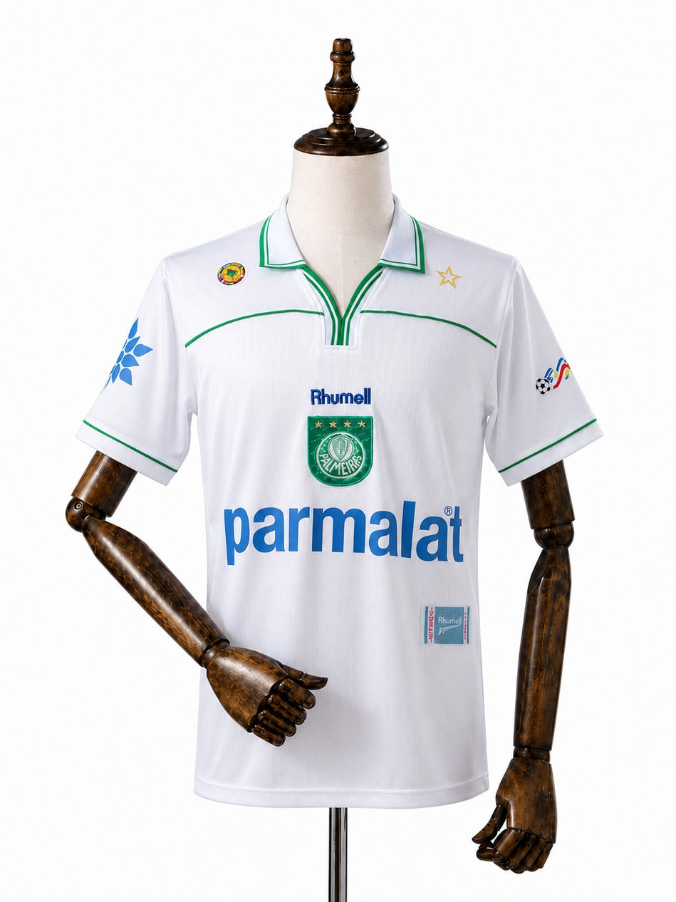 Palmeiras 1999 Away Retro Jersey front wood mannequin white background
