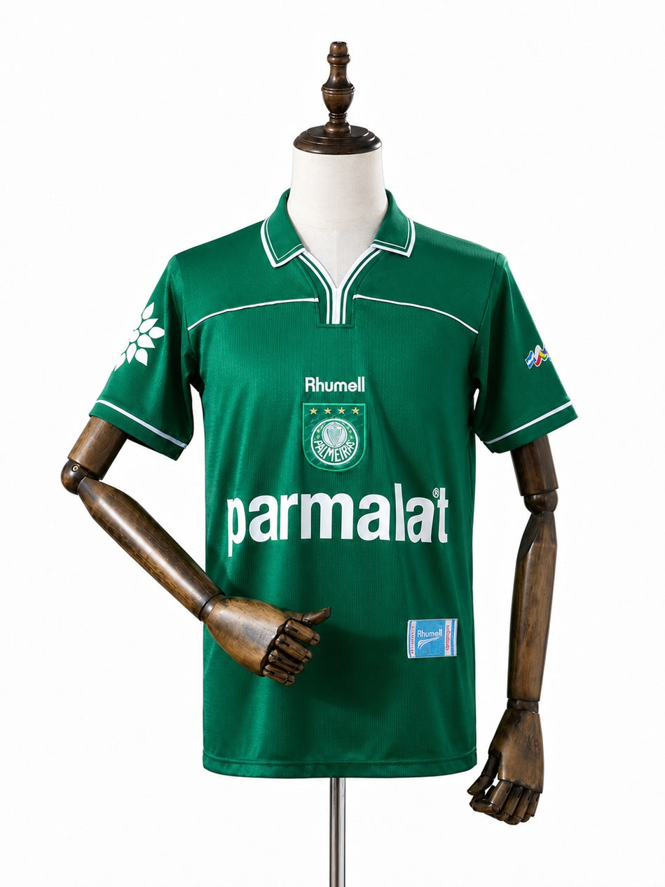 Palmeiras 1999 Home Retro Jersey front wood mannequin white background