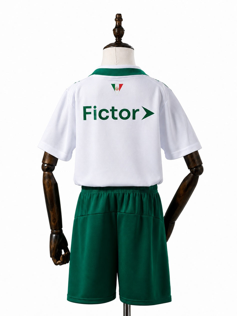 Palmeiras 2026/27 Away Jersey Kids Kit back wood mannequin white background