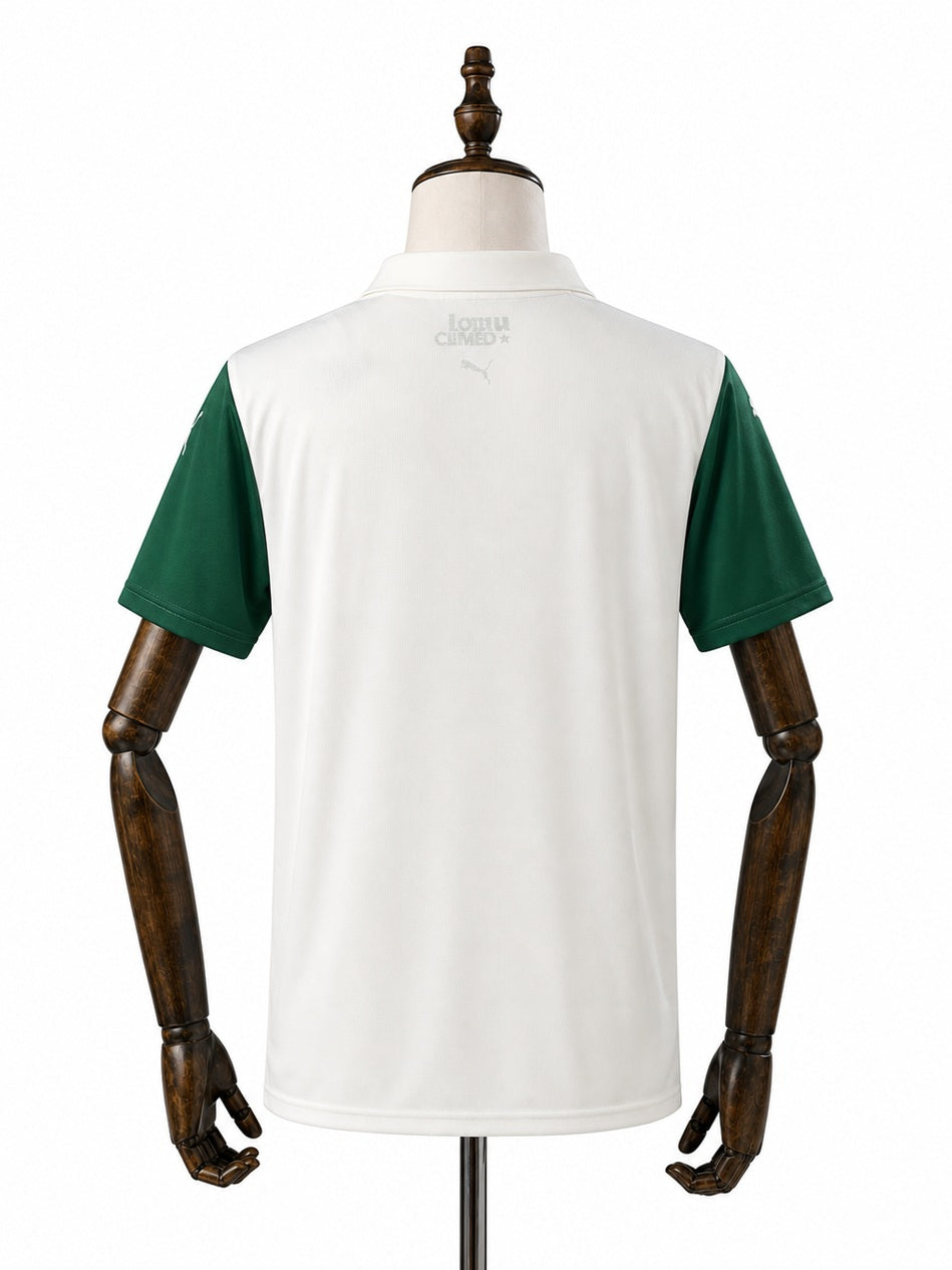 Palmeiras away Jersey back wood mannequin white background