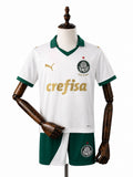 Palmeiras Away Kids kit front wood mannequin white background