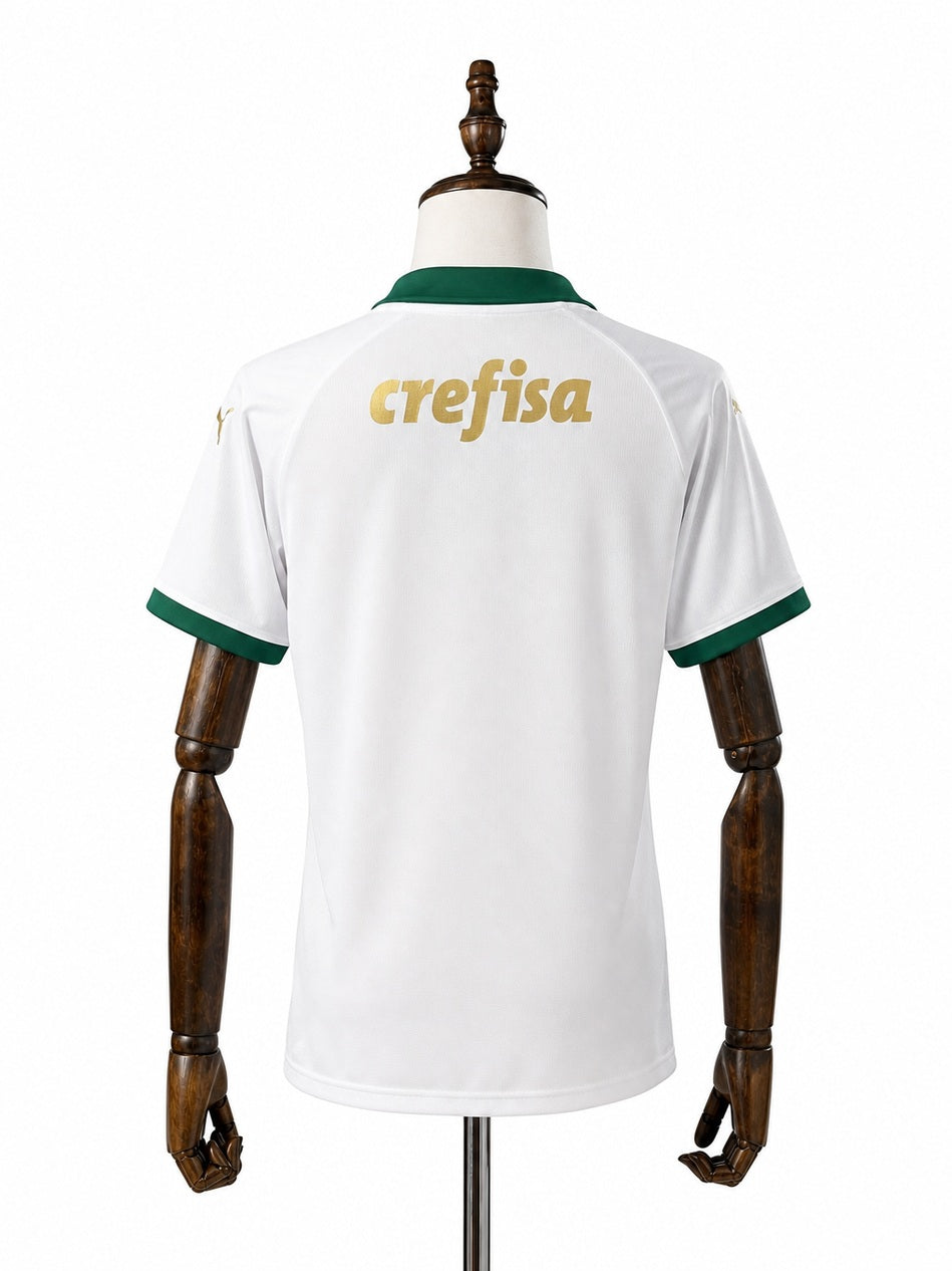 Palmeiras Away Women jersey back wood mannequin white background
