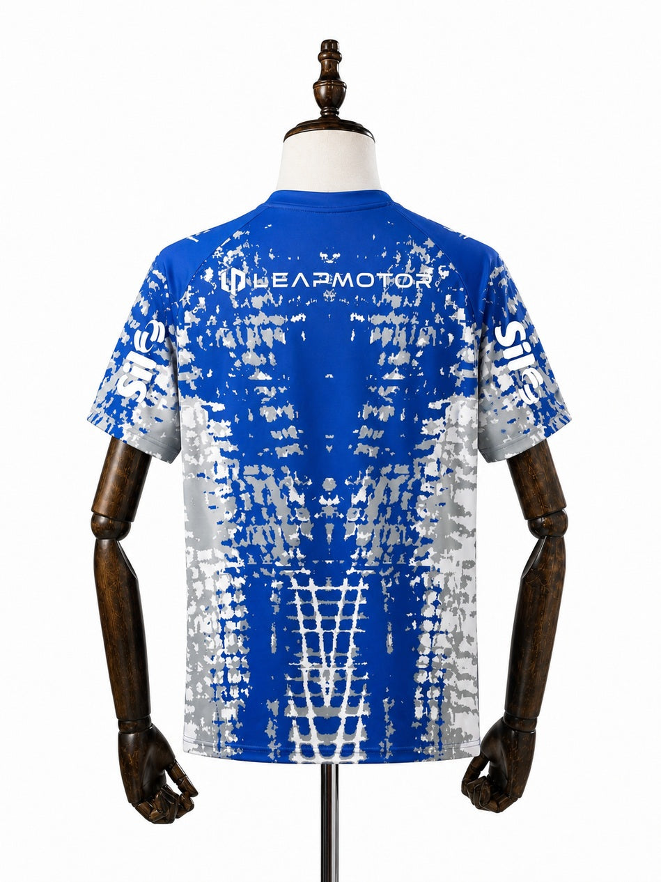 Palmeiras Blue Goalkeeper Spider Edition Jersey All Sponsor back wood mannequin white background
