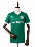 Palmeiras Home all sponsors Player Version jersey front wood mannequin white background