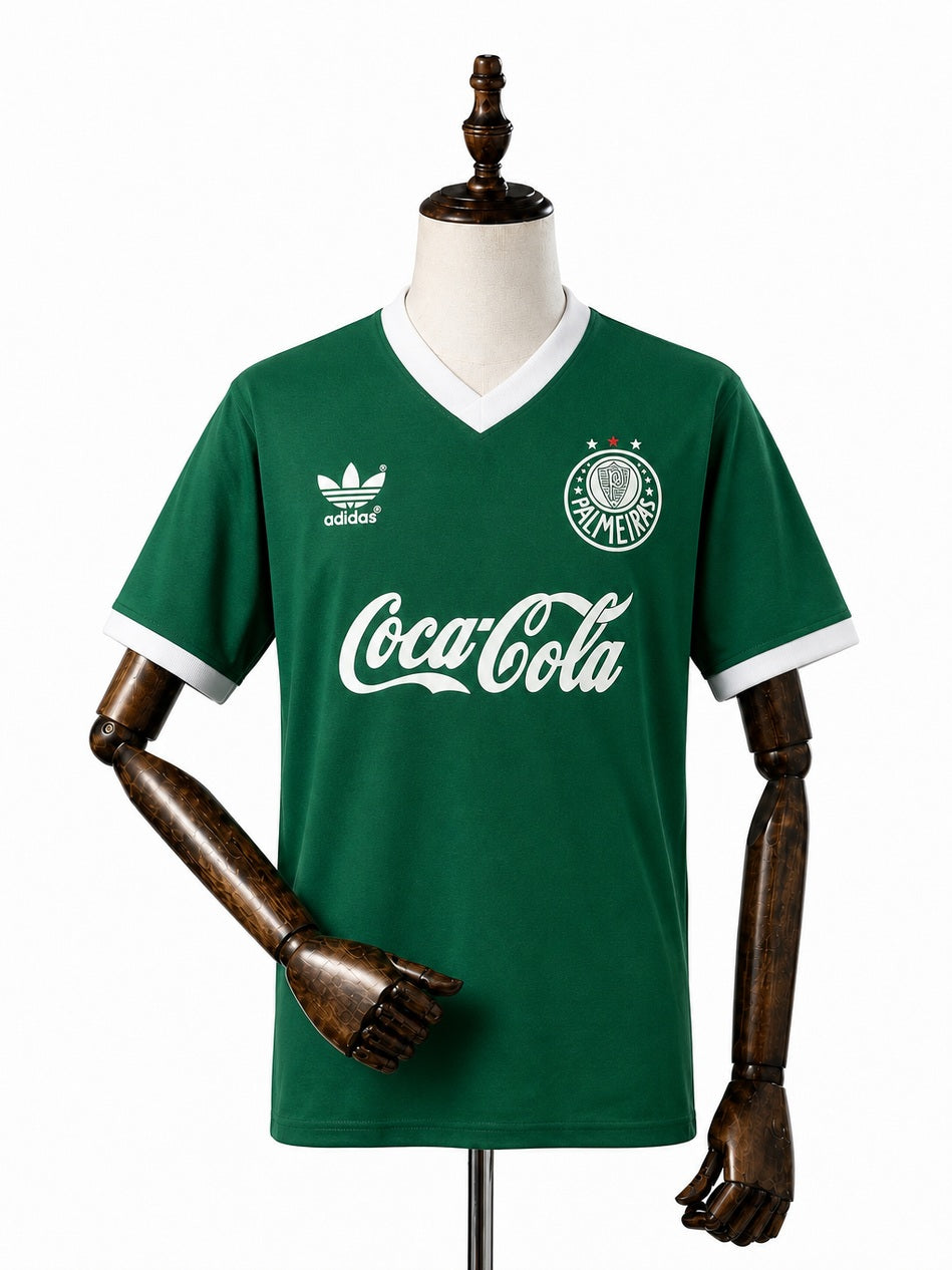 Palmeiras Retro home green Jersey front wood mannequin white background