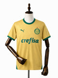 Palmeiras Thirds Away yellow Jersey front wood mannequin white background