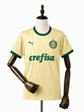 Palmeiras Thirds Womens yellow Jersey front wood mannequin white background