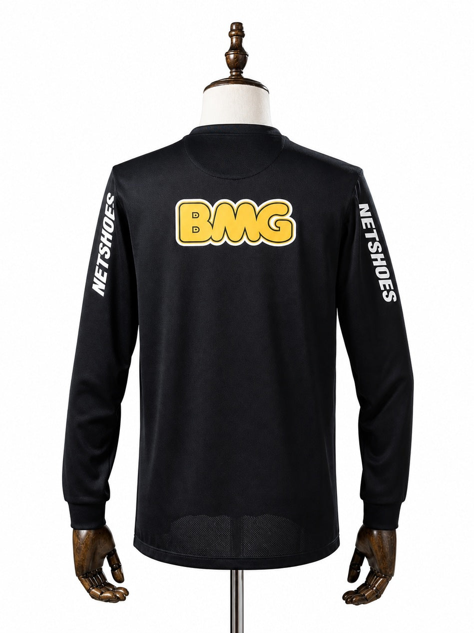 Santos 12/13 Away Long/Sleeve Retro Jersey back wood mannequin white background