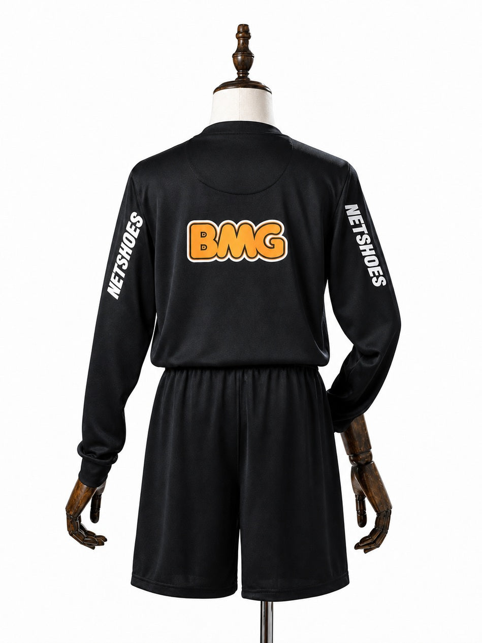 Santos 12/13 Away Retro Long Sleeve Kids Kit Jersey back wood mannequin white background