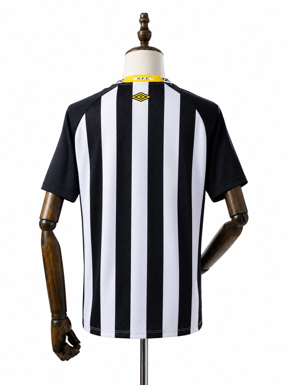 Santos Away Jersey back wood mannequin white background