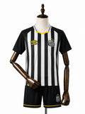 Santos Away kids jersey front wood mannequin white background