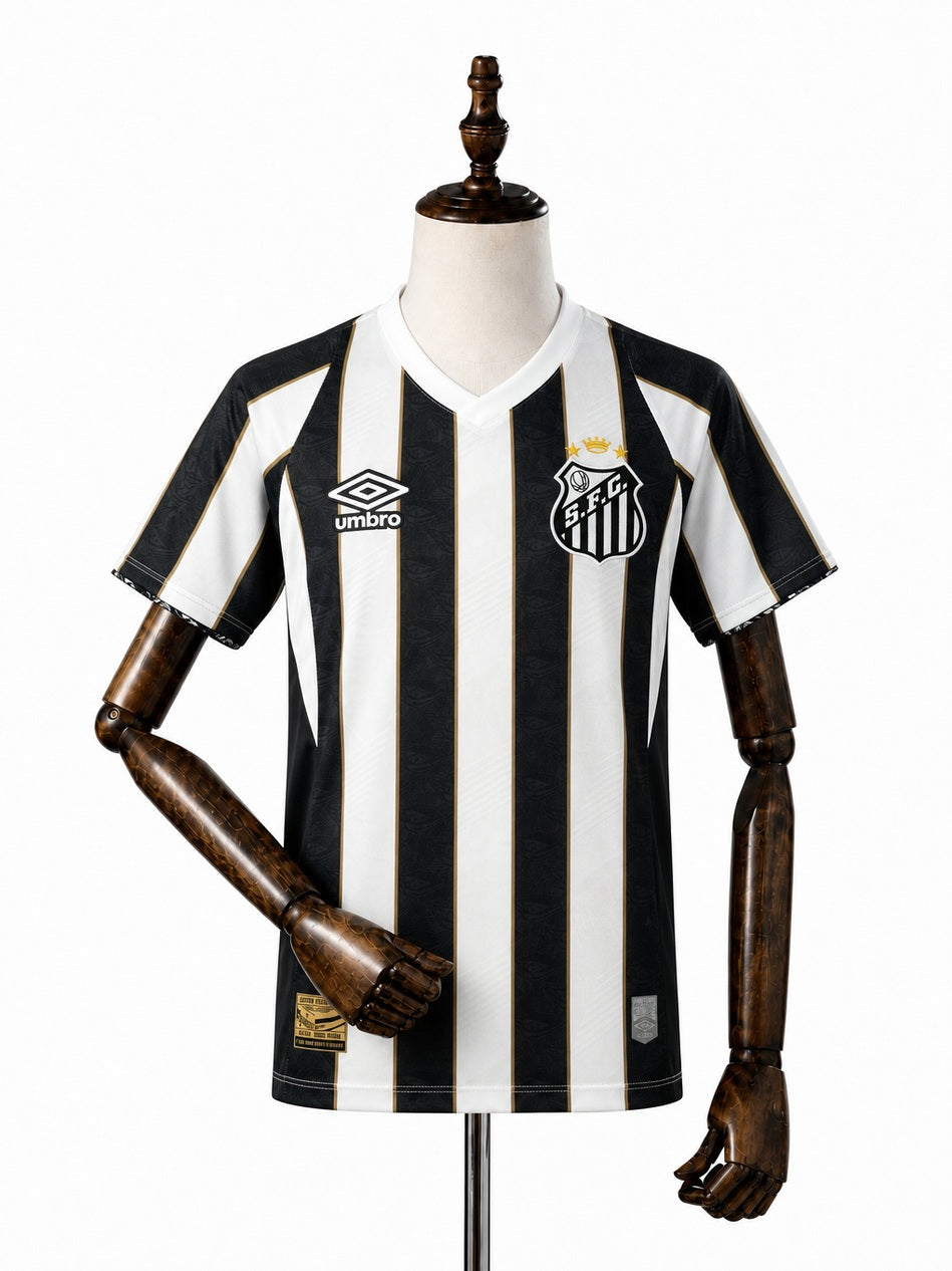 Santos Away Womens Jersey front wood mannequin white background