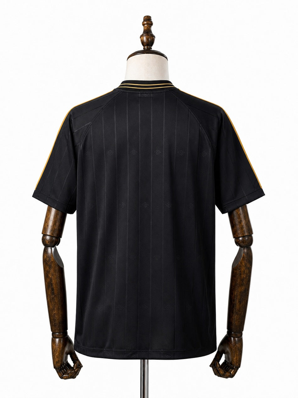 Santos Commemorative Edition Black Retro Jersey back wood mannequin white background