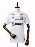 Santos home player version jersey front wood mannequin white background