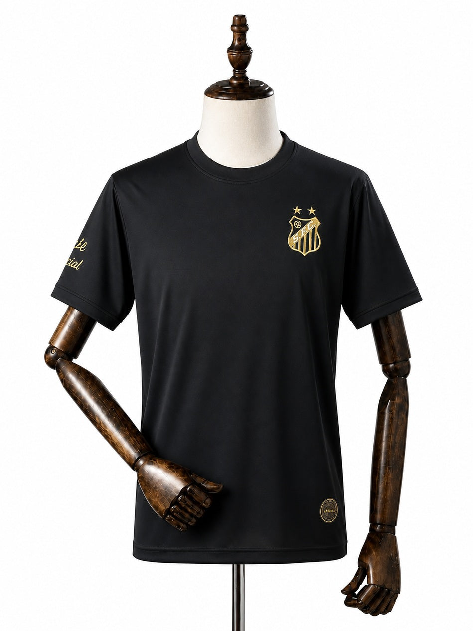 Santos Special Edition black Jersey front wood mannequin white background