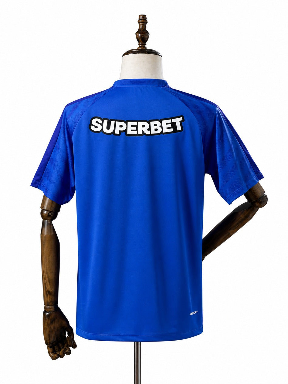 São Paulo 26/27 Goalkeeper Jersey Blue back wood mannequin white background