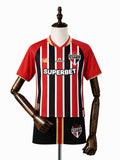 São Paulo Away Kids Kit front wood mannequin white background