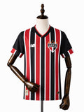 São Paulo away Kids kit front wood mannequin white background