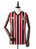 São Paulo Away Vest Sleeveless Football Jersey front wood mannequin white background