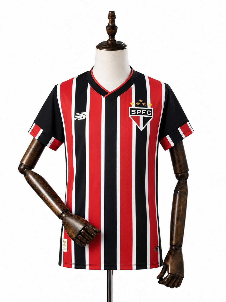 São Paulo Away Women Jersey front wood mannequin white background