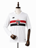 São Paulo Home long sleeve Jersey front wood mannequin white background