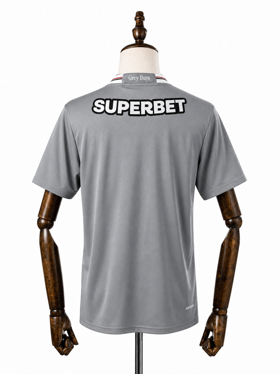 São Paulo Special Edition Grey Jersey back wood mannequin white background