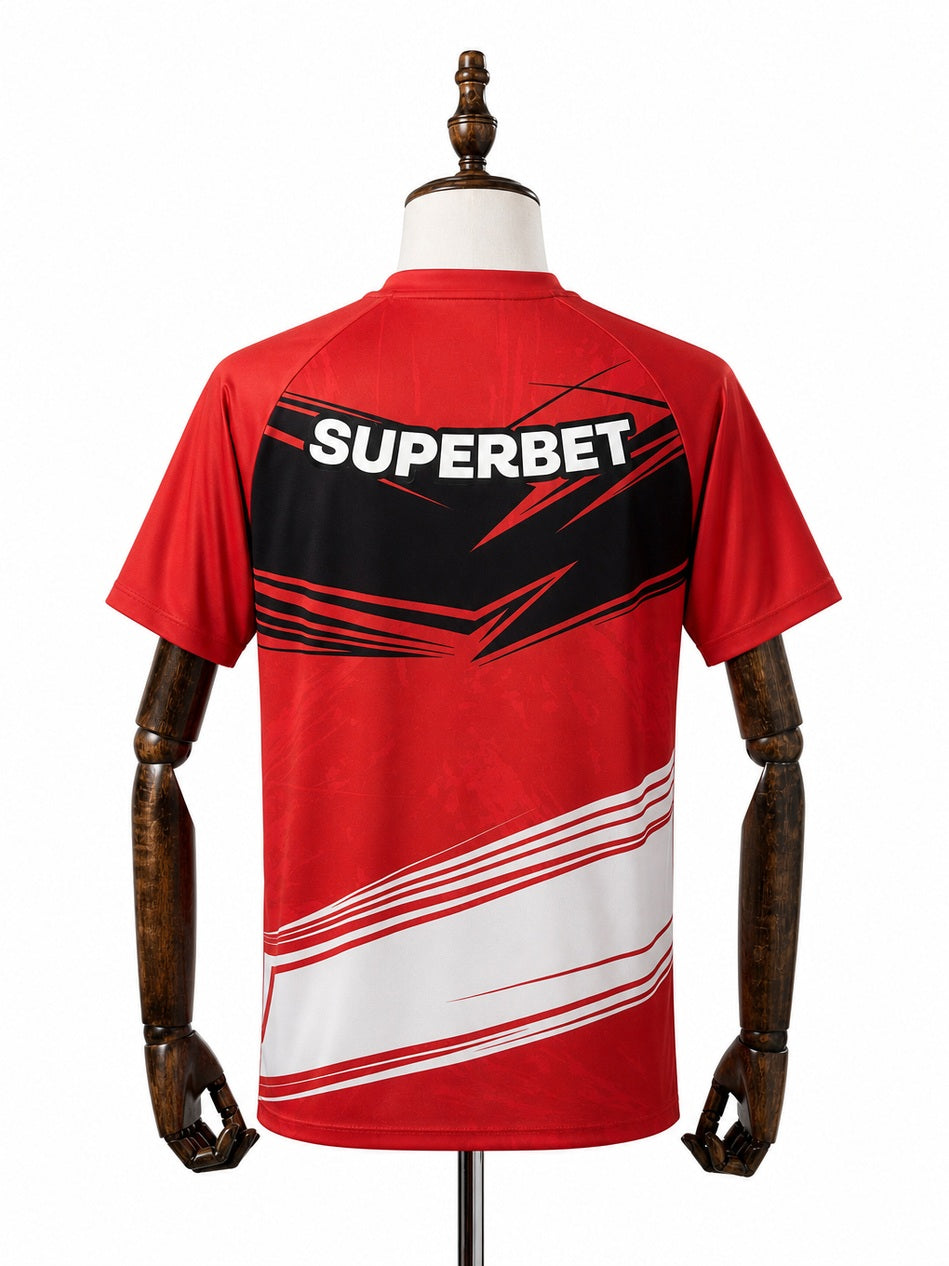 São Paulo Training Clothes Jersey back wood mannequin white background