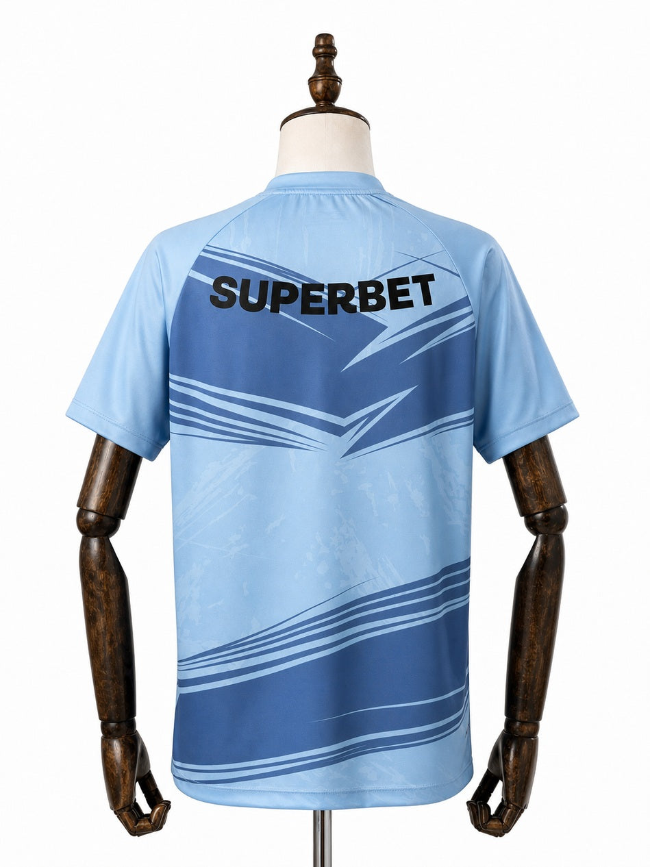 São Paulo Training Clothes Jersey back wood mannequin white background
