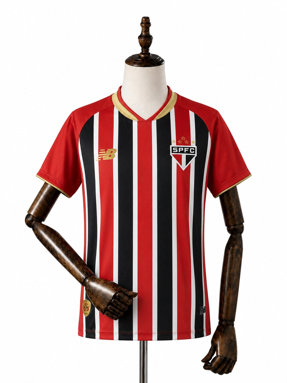São Paulo Women Away Jersey front wood mannequin white background