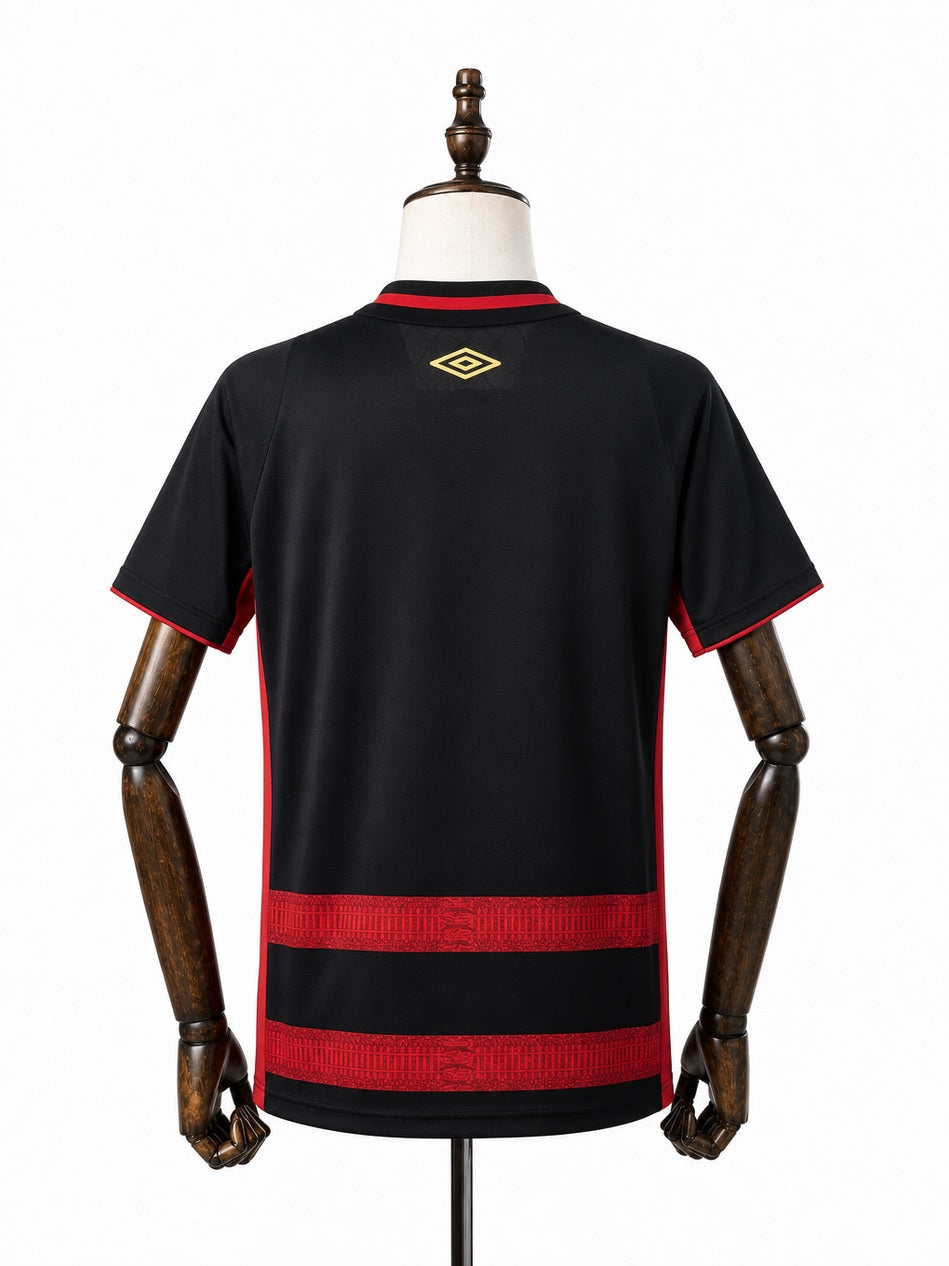 Sport Recife Home All Sponsors Jersey back wood mannequin white background