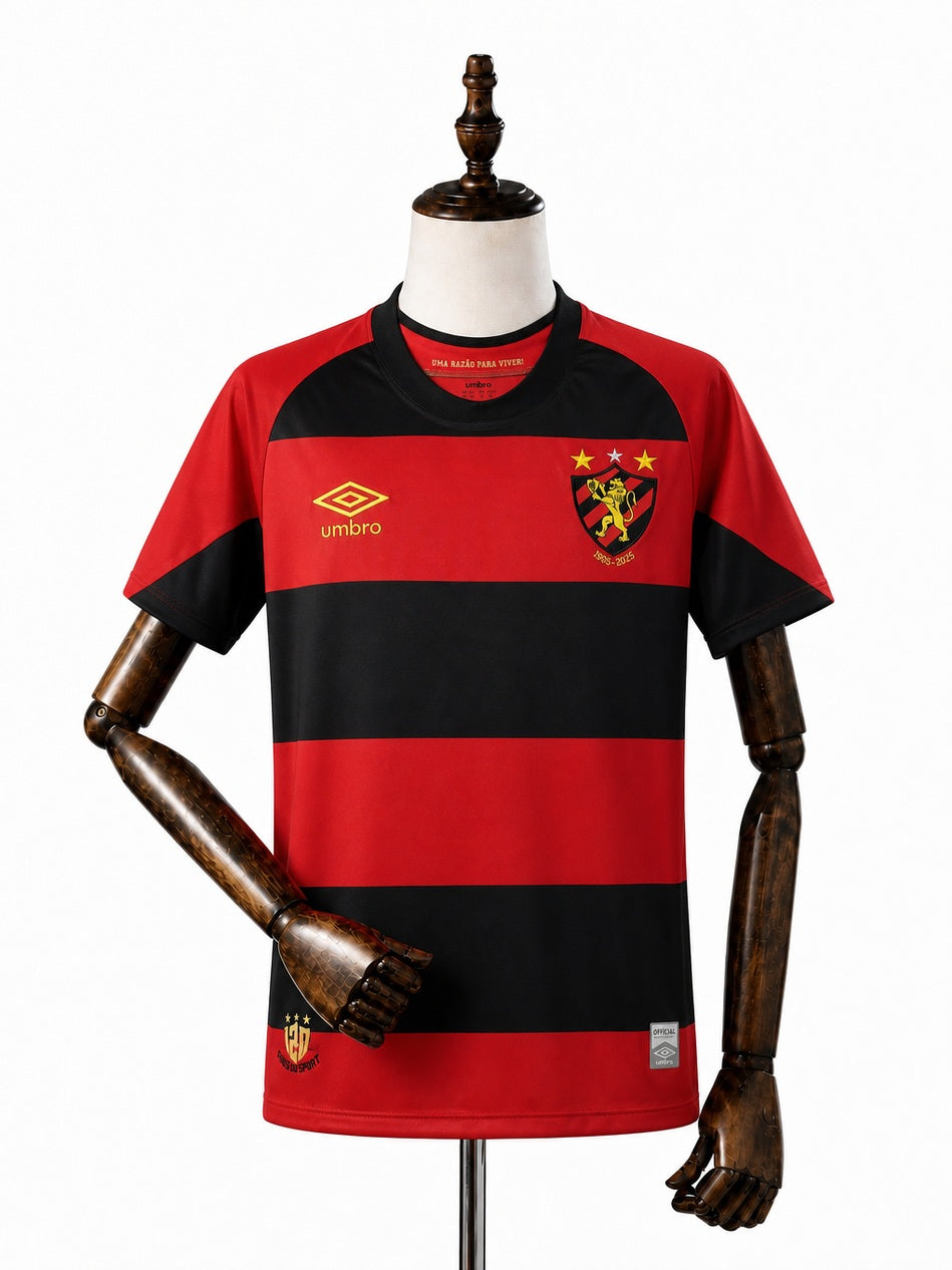 Sport Recife Home red Jersey front wood mannequin white background